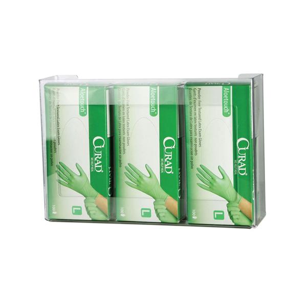 Glove Box Holder RadiaXon Plastic Triple Clear 2/Ca